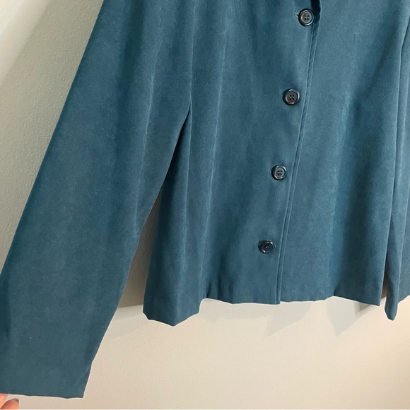 BRIGGS NEW YORK Ladies/Womens Blazer-Teal color Size/PM with padded shoulders. - Picture 5 of 8